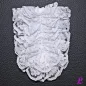 Preview: Jabot mit weiß-silberner Spitze. Preview: Jabot mit weiß-silberner Spitze.