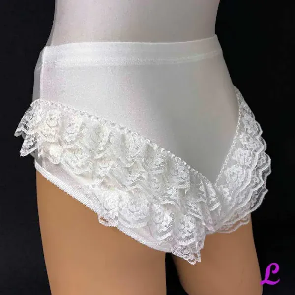 Spitzenhose mit weißer Spitze
