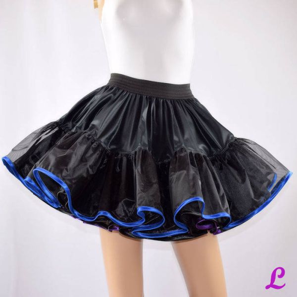 Preview: Schwarzer Petticoat dreilagig Preview: Schwarzer Petticoat dreilagig