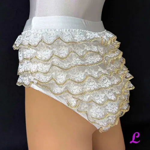 Carmen mit weiß goldener Spitze Carmen mit weiß goldener Spitze