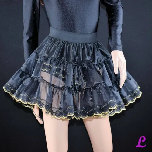 Schwarzer Petticoat einlagig Schwarzer Petticoat einlagig
