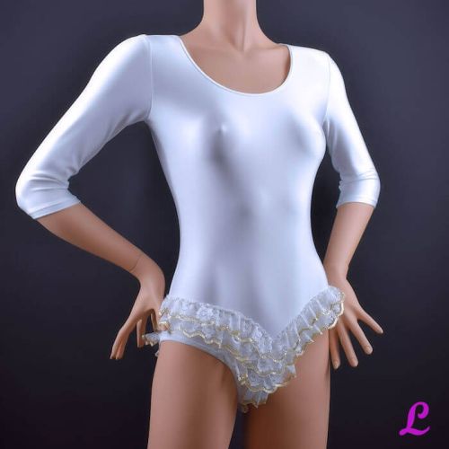 weißer Spitzenbody mit Arm weißer Spitzenbody mit Arm