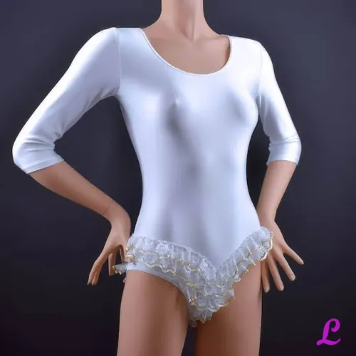 weißer Spitzenbody mit Arm